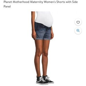 Planet motherhood Maternity Jean shorts side panel size large